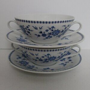pair of antique soup cup sets